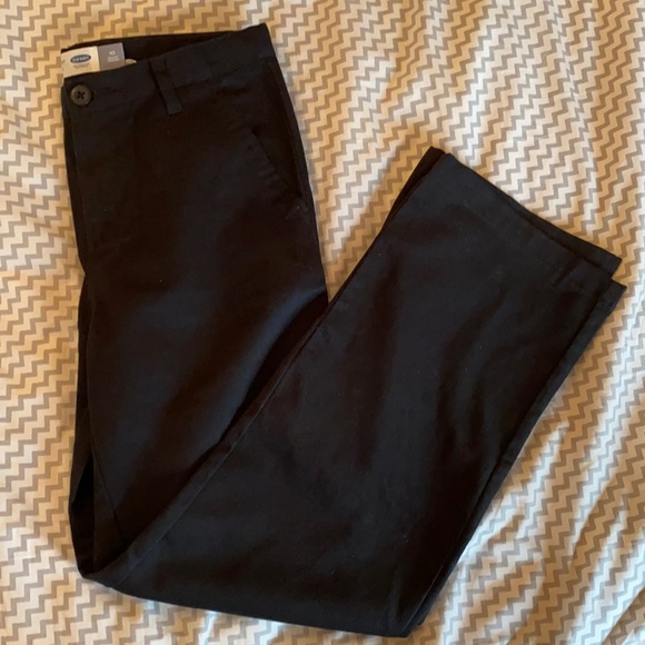 Old Navy Straight Leg Adjustable Black Pants Boys Size 10 - Picture 8 of 9